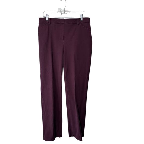 Chico’s So Slimming Eggplant Purple Straight Leg Pant Women's Size 12 Regular - Picture 1 of 7